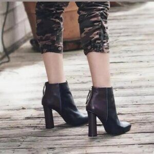 Cabi | Bisset Black and Wine Leather Ankle Boots